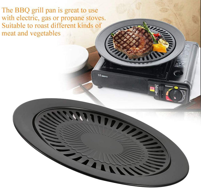 Non-stick Smokeless Indoor Grill Stovetop Plate Barbecue Pan