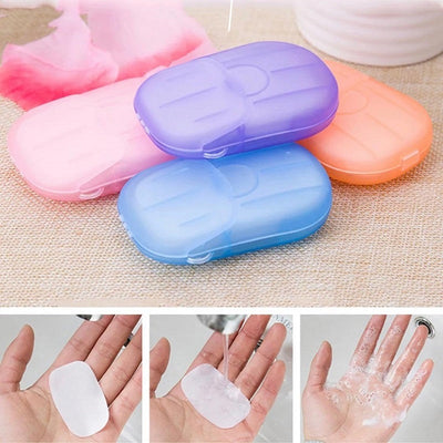 Pocket Paper Soap Washing Hand Bath Clean Scented Slice Sheets - Pack of 5