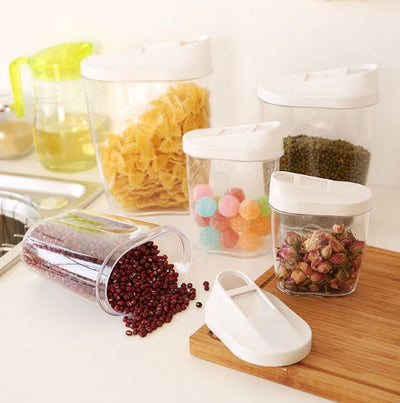 Kitchen Plastic storage Cereal Container Grain Dried Fruit Snacks Rice - 5Pcs Set