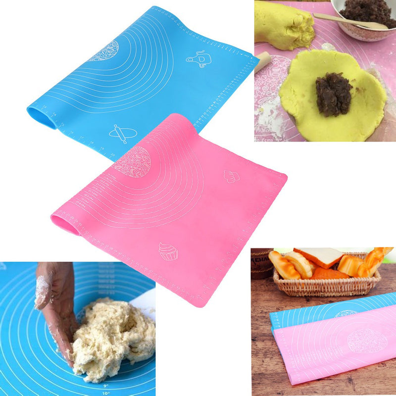 Silicone Baking Mat for Pastry & Roti Rolling Extra Large - Size 27.25*27.50inch