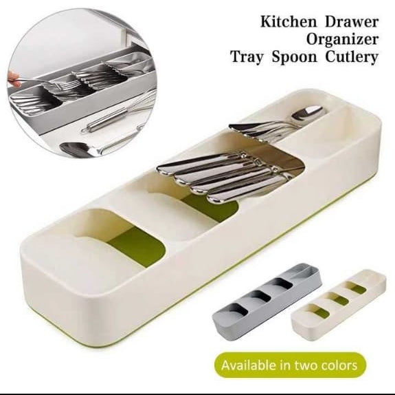 Drawer Cutlery Organizer Tray Kitchen Storage Spoon Cutlery Box