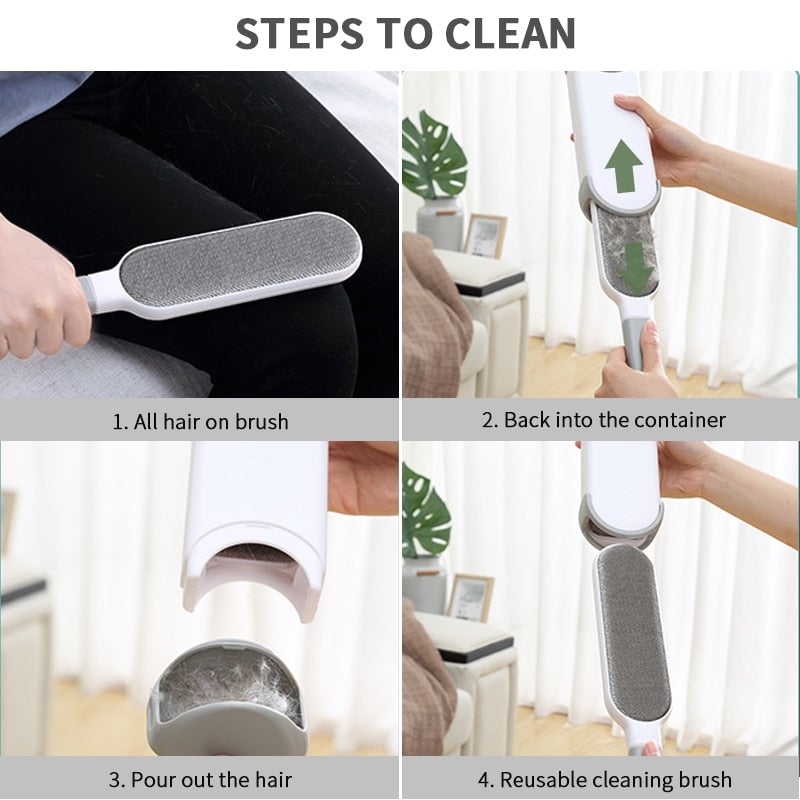 Multifunctional Single Lint Brush for Pet Cat Hair Removal for Furniture Clothes Sturdy Handle Brush
