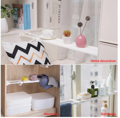 Wall Mounted Adjustable Storage Shelf Cabinet Shelves Wardrobe Storage Rack Size - Size 75*120cm