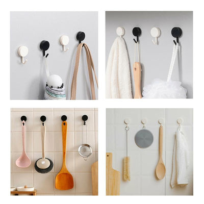 10Pcs Self Adhesive Hook Set Strong Sticky Stick On Wall Hanger Kitchen Bathroom