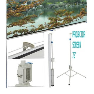 Projector Screen 72 inch Tripod Portable 6x6 Feet 1:1MW Speed-X (FINE QUALITY)