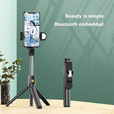 A21 Video Stabilizer Selfie Stick Tripod Gimbal Bluetooth Tripod Selfie Stick Fill Light for Mobile