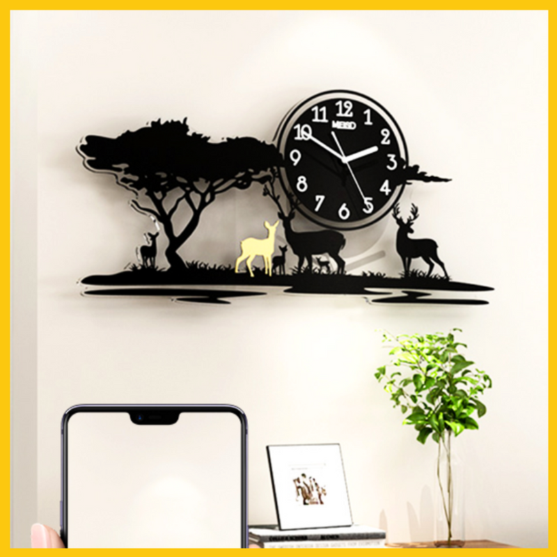 Forest and Mountain scenic Clock