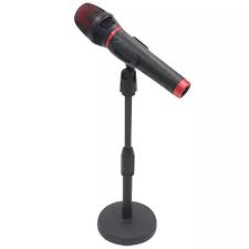 F5 Adjustable Metal Tripod Desktop Desk Mic Microphone Clip Holder Stand (Mic Not Include)