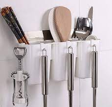 Self Adhesive Multifunction Wall Mounted Kitchen Drain Storage Rack/Cutlery Storage Rack Holder